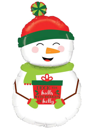 40in Betallic Holiday Snowman Balloon