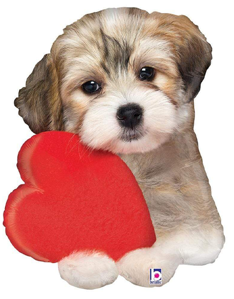 29in Betallic Adorable Puppy Love Balloon - Joker Party Supply