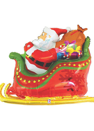 46in Betallic Santa Sleigh Balloon