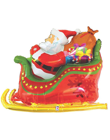46in Betallic Santa Sleigh Balloon