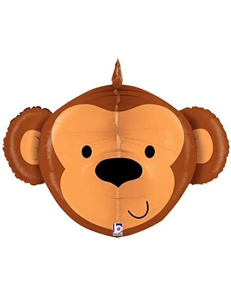27in Betallic Dimensional Monkey Balloon - Joker Party Supply