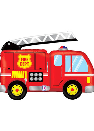 40in Betallic Fire Truck Balloon - Joker Party Supply