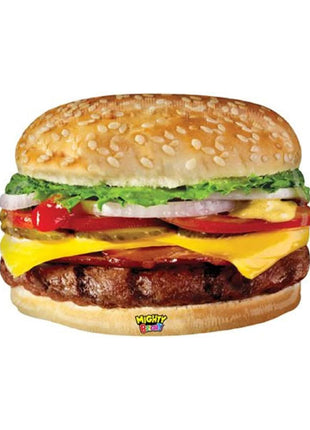 27in Betallic Mighty Cheeseburger Balloon - Joker Party Supply