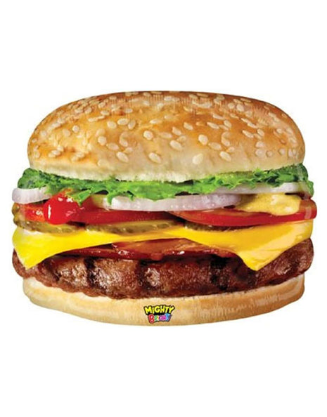 27in Betallic Mighty Cheeseburger Balloon - Joker Party Supply