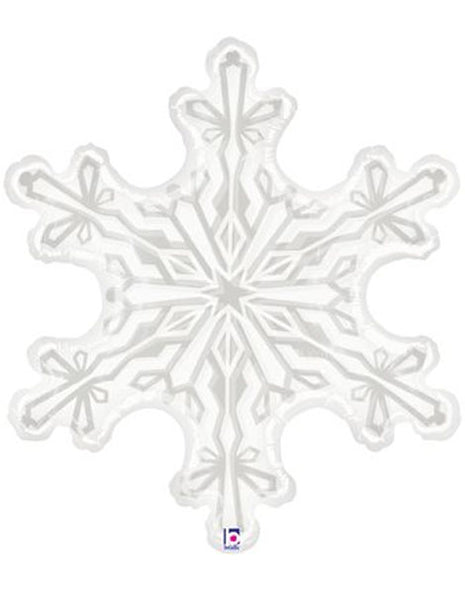 31in Betallic Clear Snowflake Balloon