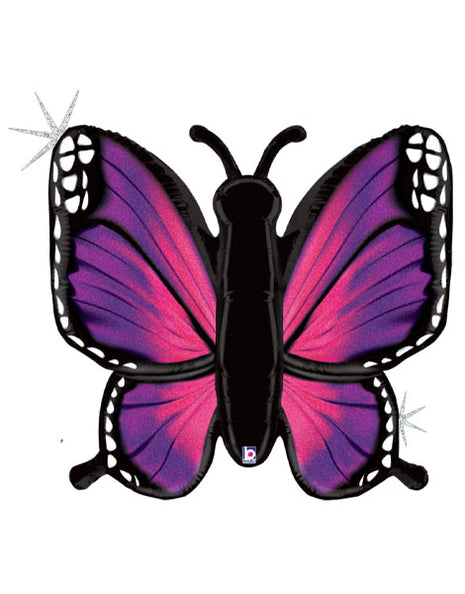 32in Betallic Pink Radiant Butterfly Balloon - Joker Party Supply
