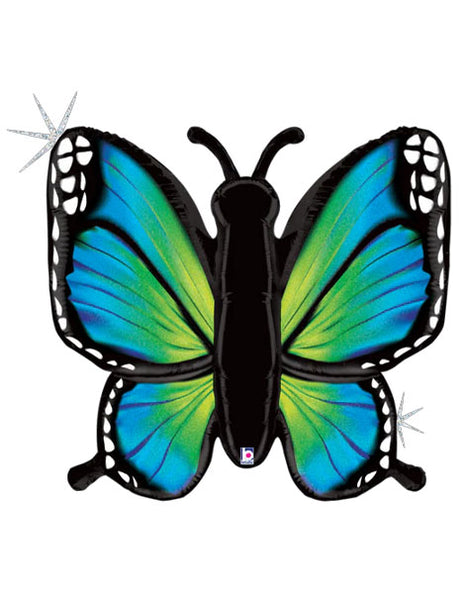 46in Betallic Radiant Blue Butterfly Balloon - Joker Party Supply