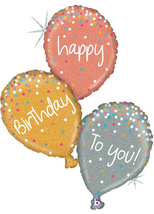 40in Betallic Rose Gold Birthday Balloons - Joker Party Supply