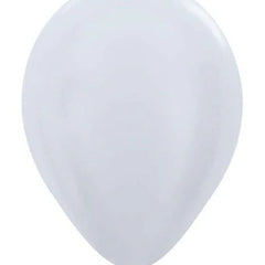5in Sempertex Pearl White 100ct - Joker Party Supply
