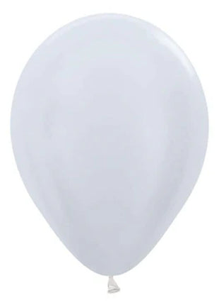 11in Sempertex Pearl White 100ct - Joker Party Supply