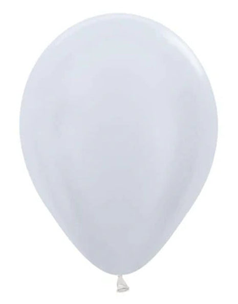11in Sempertex Pearl White 100ct - Joker Party Supply