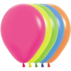 11in Sempertex Neon Assortment 100ct - Joker Party Supply