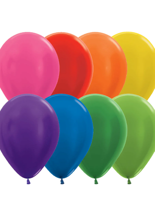 11in Sempertex Metallic Assortment 100ct - Joker Party Supply