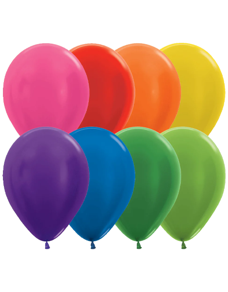 11in Sempertex Metallic Assortment 100ct - Joker Party Supply