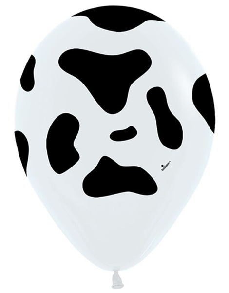 11in Sempertex Cow Print 50ct - Joker Party Supply