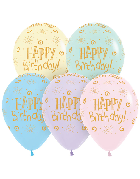 11in Sempertex Pastel Gold Birthday 50ct - Joker Party Supply