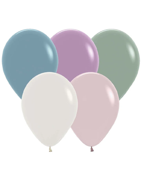 11in Sempertex Pastel Dusk Assortment 100ct - Joker Party Supply