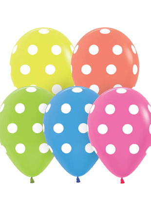 11in Sempertex Polka Dots 50ct - Joker Party Supply