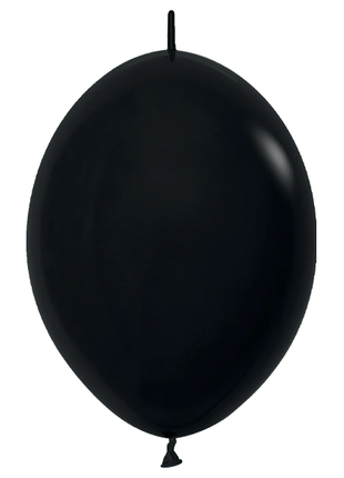 12in Sempertex Link-O-Link Deluxe Black 50ct - Joker Party Supply