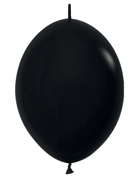 12in Sempertex Link-O-Link Deluxe Black 50ct - Joker Party Supply