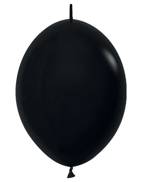 6in Sempertex Link-O-Link Deluxe Black 50ct - Joker Party Supply