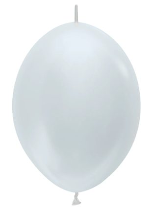 12in Sempertex Link-O-Loon Pearl White 50ct - Joker Party Supply