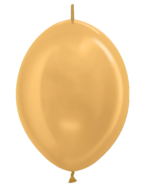 6in Sempertex Link-O-Loon Metallic Gold 50ct - Joker Party Supply