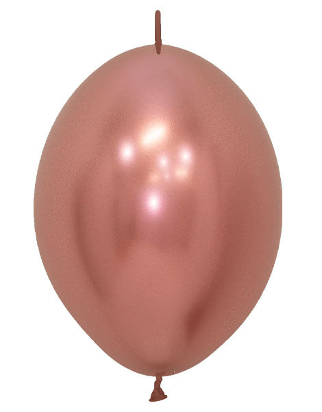 12in Sempertex Link-O-Loon Reflex Rose Gold 25ct - Joker Party Supply