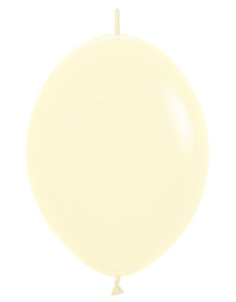 6in Sempertex Link-O-Loon Pastel Matte Yellow 50ct - Joker Party Supply