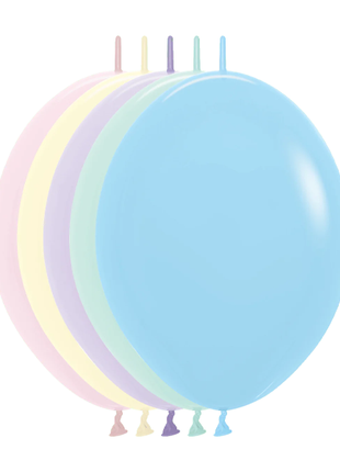 12in Sempertex Link-O-Loon Pastel Matte Assortment 50ct - Joker Party Supply