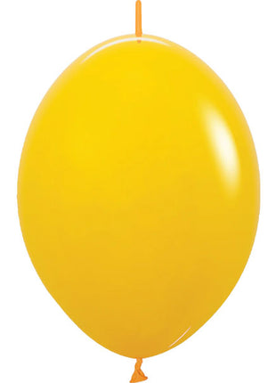 Sempertex Link-O-Loon Deluxe de 12 pulgadas, amarillo miel, 50 unidades