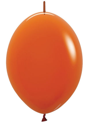 Sempertex Link-O-Loon Deluxe Naranja Atardecer de 12 pulgadas, 50 unidades