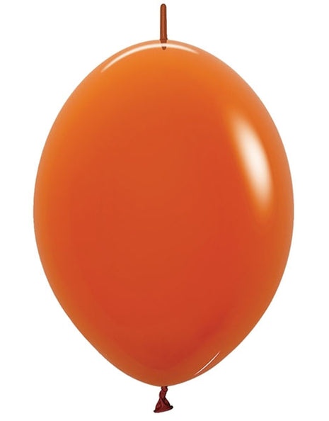 Sempertex Link-O-Loon Deluxe Naranja Atardecer de 12 pulgadas, 50 unidades