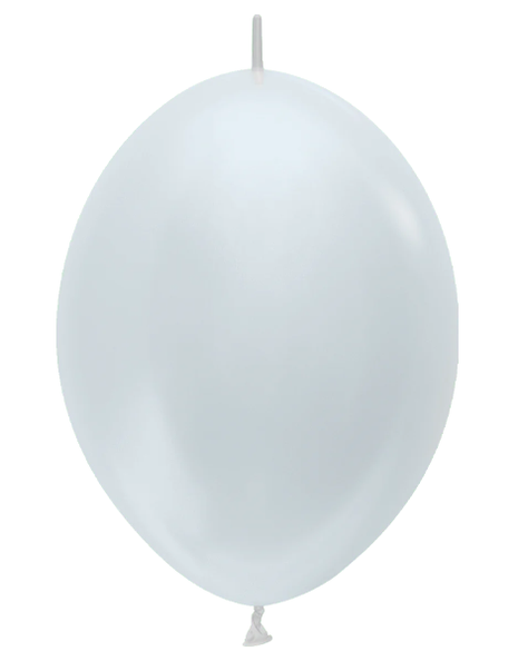 6in Sempertex Link-O-Loon Pearl White 50ct - Joker Party Supply