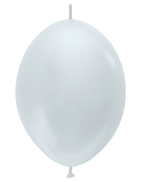 6in Sempertex Link-O-Loon Pearl White 50ct - Joker Party Supply