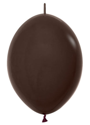 Sempertex Link-O-Loon Deluxe Chocolate de 12 pulgadas, 50 unidades