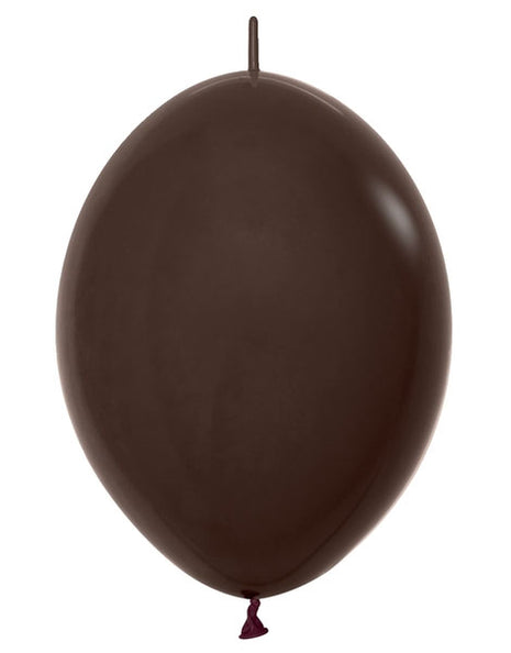 Sempertex Link-O-Loon Deluxe Chocolate de 12 pulgadas, 50 unidades