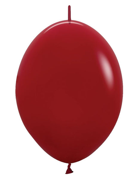 Sempertex Link-O-Loon Deluxe Rojo Imperial de 6 pulgadas, 50 unidades