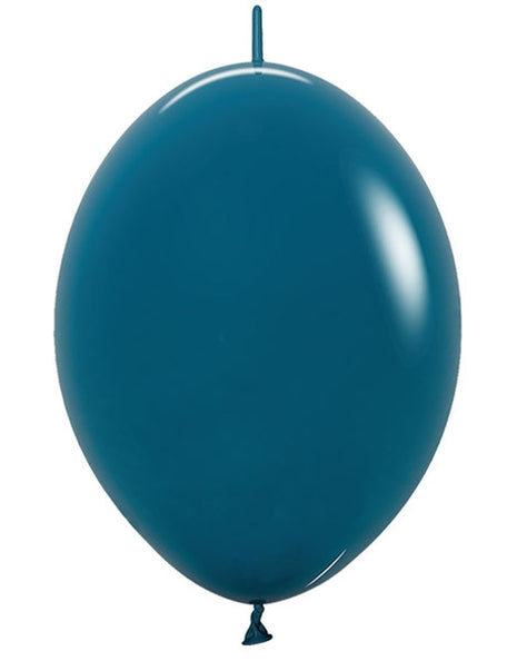 Sempertex Link-O-Loon Deluxe de 6 pulgadas, color verde azulado intenso, 50 unidades