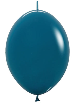Sempertex Link-O-Loon Deluxe de 12 pulgadas, color verde azulado intenso, 50 unidades