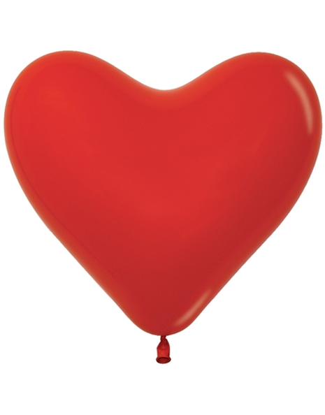 Corazones rojos de moda Sempertex de 11 pulgadas, 50 unidades
