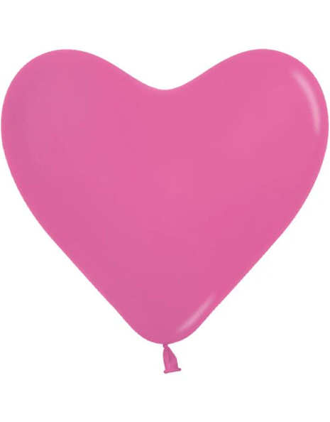 Corazones fucsias Sempertex Deluxe de 11 pulgadas, 50 unidades