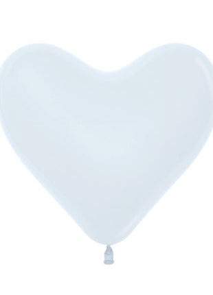 Corazones blancos de moda Sempertex de 11 pulgadas, 50 unidades