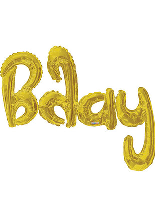 7ft Conver USA Jumbo Gold Bday Balloon - Joker Party Supply
