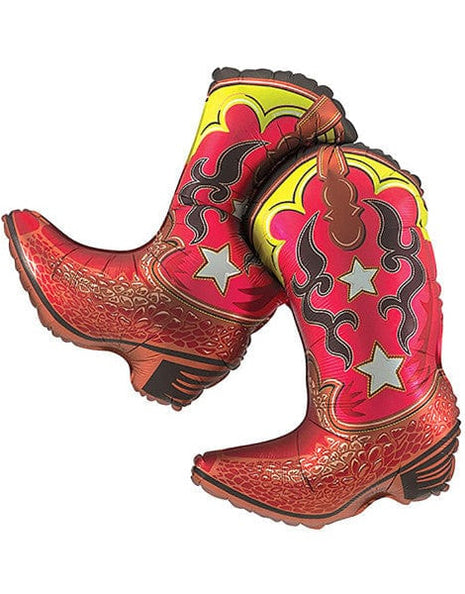 36in Betallic Western Dancing Boots Balloon - Joker Party Supply