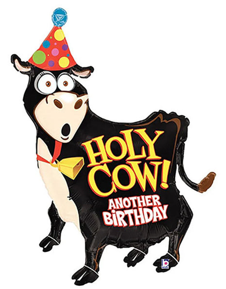38in Betallic Holy Cow Birthday Balloon