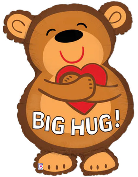 28in Betallic Big Hug Bear Balloon - Joker Party Supply
