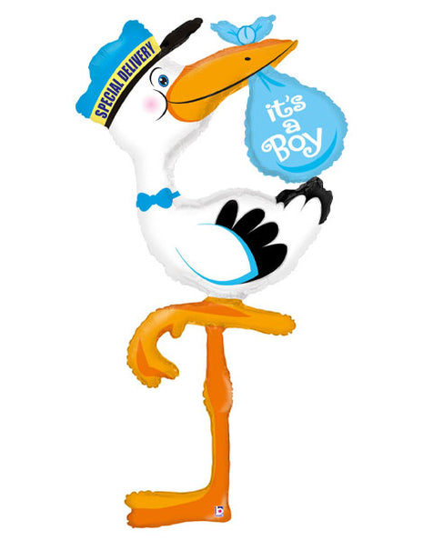60in Betallic Special Delivery Stork It's a Boy Balloon