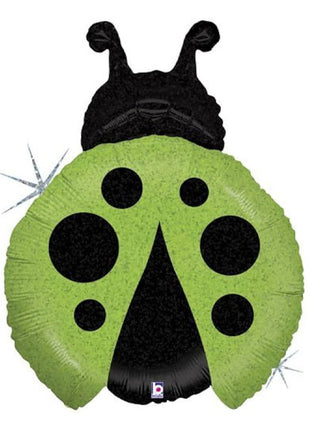 27in Betallic Green Lady Bug Holographic Balloon