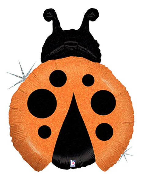 27in Betallic Holographic Orange Ladybug Balloon - Joker Party Supply